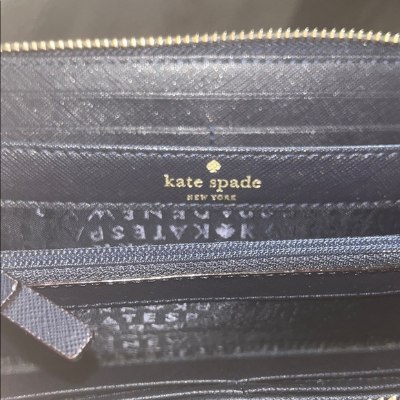 Kate Spade Red and Black Floral Wallet large size - Picture 7 of 12